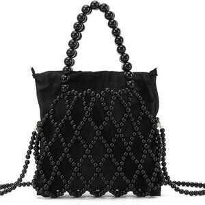 Pearl Clutch Purses Wedding Bridal Handbag Tote mal Party Evening :v